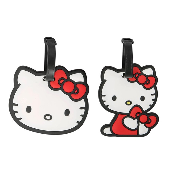Hello Kitty Sanrio Luggage Tags Set of 2 Bag Charms NWT - Picture 2 of 6